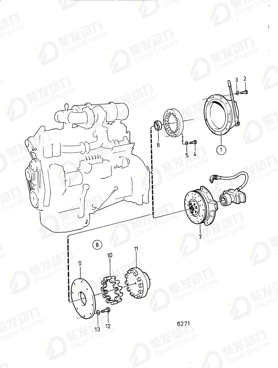 volvo penta Ball bearing 849219 Drawing volvo penta Ball bearing 849219 Drawing